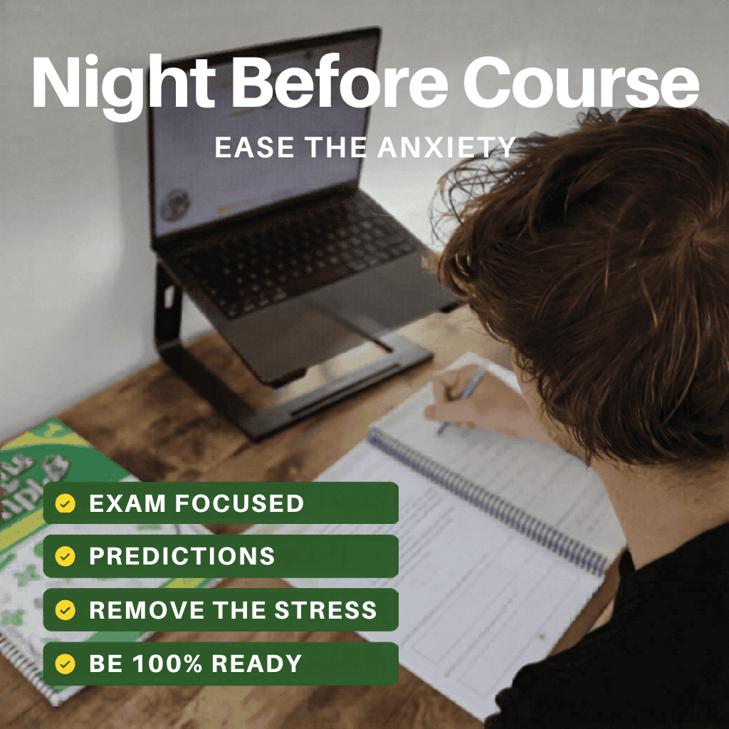 Final Push Night Before Course